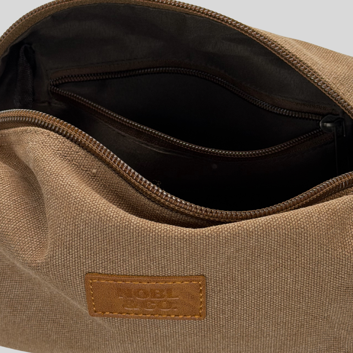 Trousse de toilette en toile Sable