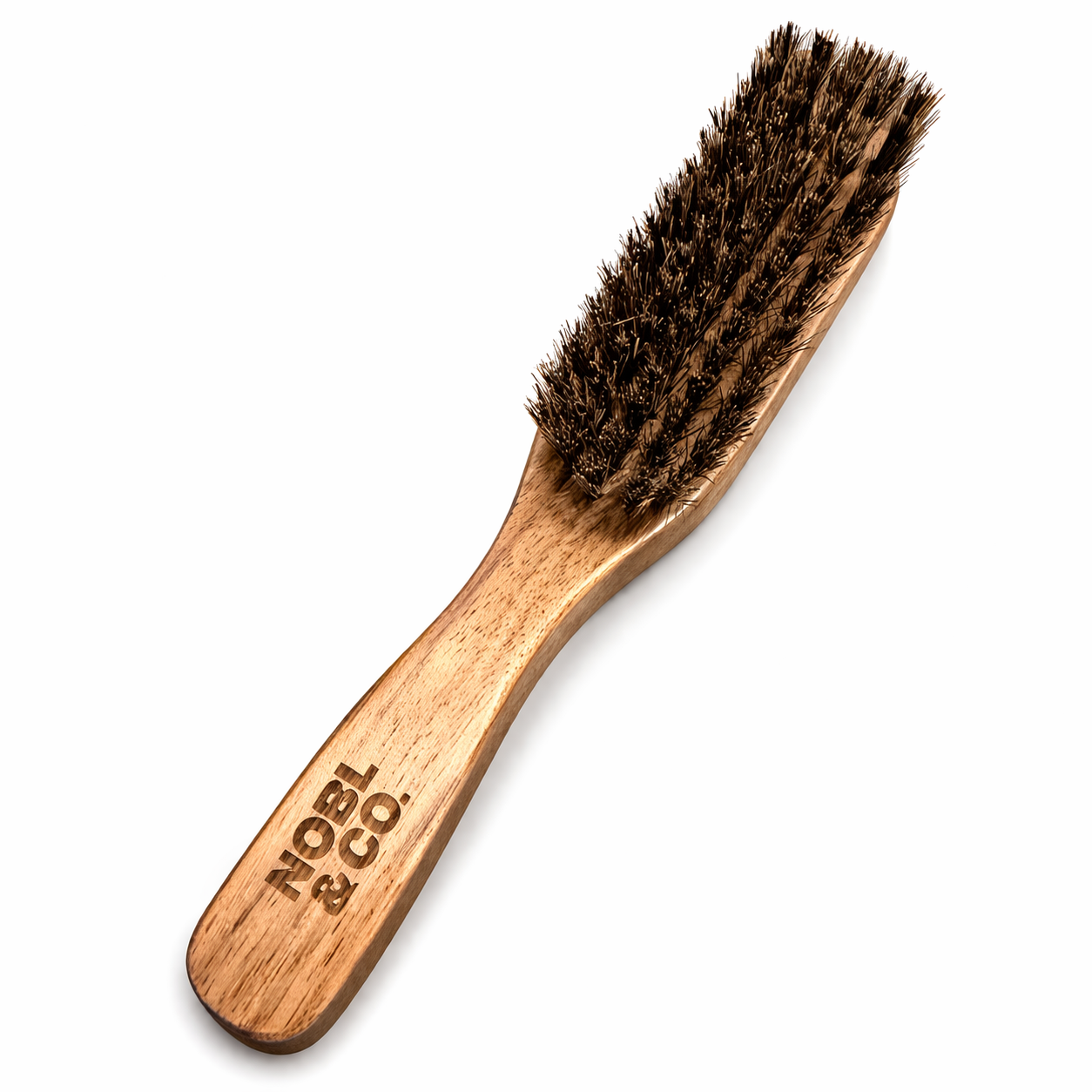 Brosse à barbe en poils de sanglier avec manche