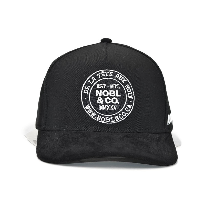 Casquette courbé – Suède Noir