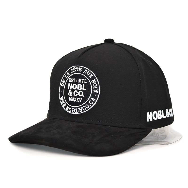 Casquette courbé – Suède Noir